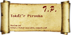 Tokár Piroska névjegykártya