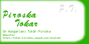 piroska tokar business card