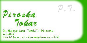 piroska tokar business card